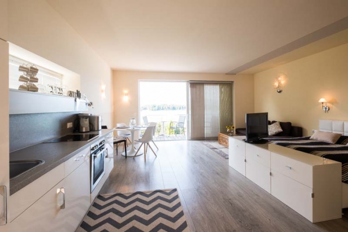 stilvoll integrierte Küche Apartment 4